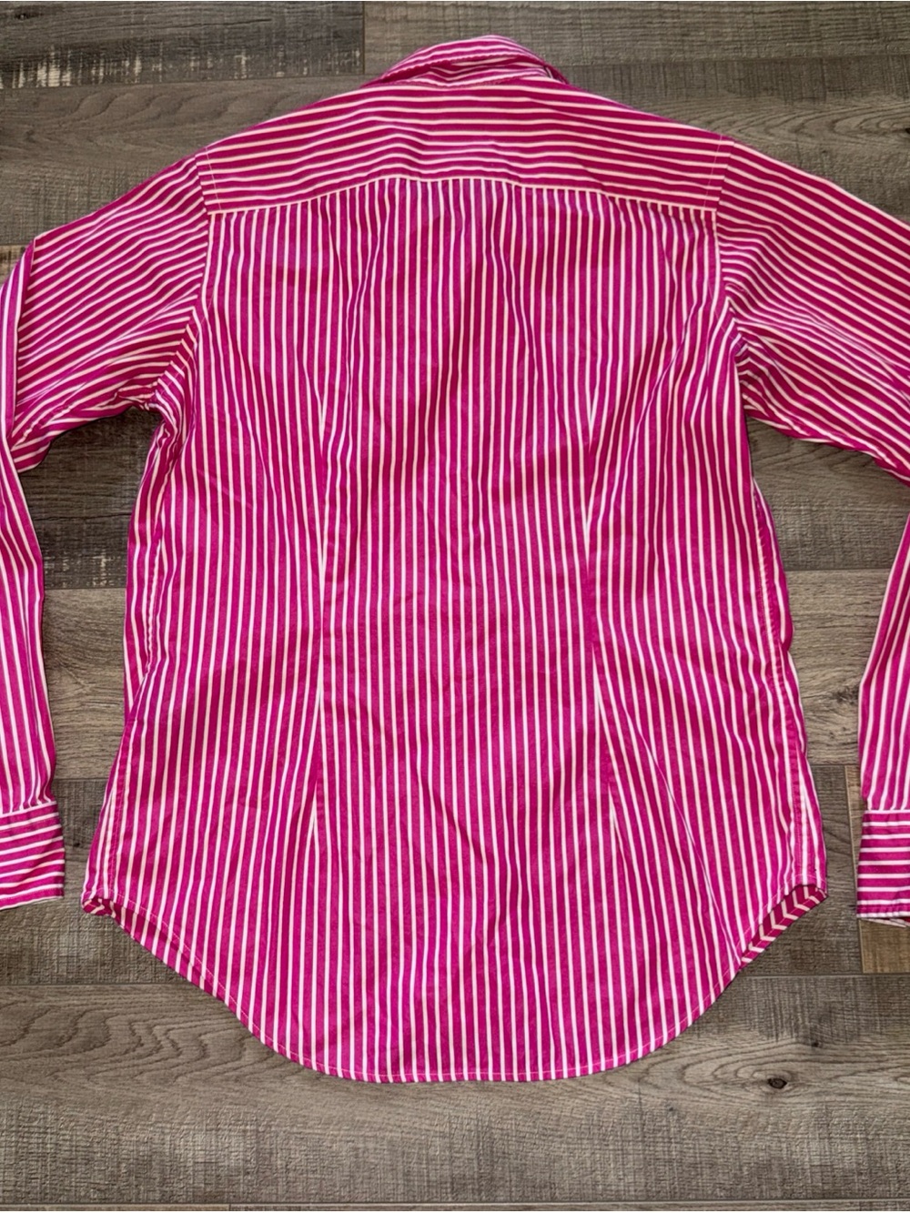 Ralph Lauren Pink Striped Cotton Button-Down Shirt womens 6 - Picture 7 of 8
